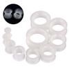 1 PAIR (2pcs) SILICONE EYELET TUNNELS Double Flare Gauges Thin Soft Flexible Flesh Plugs 1040 (1-7/16" (36MM), Clear) view 4