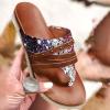Hbeylia Sandals for Women Dressy Summer,Women's Slip On Clip Toe Wedge Thong Sandals Flat Platform Casual Comfortabe Outdoor Sandals Slippers view 3