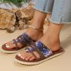 Hbeylia Sandals for Women Dressy Summer,Women's Slip On Clip Toe Wedge Thong Sandals Flat Platform Casual Comfortabe Outdoor Sandals Slippers view 4