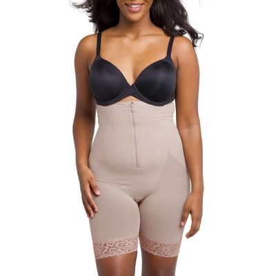 Maidenform Womens Ultra Sculpts Thigh Slimmer, Firm Control High-waisted For Shapewear Briefs, Evening Blush, Small US