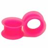1 PAIR (2pcs) SILICONE EYELET TUNNELS Double Flare Gauges Thin Soft Flexible Flesh Plugs 1040 (7/16" (11MM), Pink) view 2