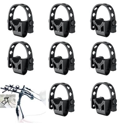 YOLOCKEY 8 Pack Bike Rack Straps Replacement Bicycle Bike Rack Cradle Replacement Bike Carrier Mount Replacement Parts Rubber Straps Adjustable Accessory Strap Kit Fit 1" Tube