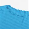 AIEBO Dresses for Women Dress Women's Dress Lettuce Trim Rib-Knit Bodycon Dress Dresses (Color : Blue, Size : X-Small) view 4