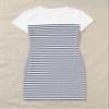 AIEBO Dresses for Women Dress Women's Dress Striped Bodycon Dress Dresses (Color : Blue and White, Size : Small) view 2
