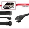 apline Compatible with Citroen Nemo 3 (225) 2008-2017 ACE-1 Car Roof Rack Cross Bar Black Aluminium 3 Bars view 3