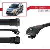 apline Compatible with Opel Combo D 2012-2018 ACE-1 Car Roof Rack Cross Bar Black Aluminium 3 Bars view 3