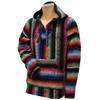 Pininos Kids Mexican Baja Hoodie, Large, Multi-Colored Stripes, Acrylic Polyester Blend, Fleece Lined view 1