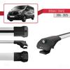 apline Compatible with Renault Trafic 3 (X82) 2015-2025 ACE-1 Car Roof Rack Cross Bar Grey Aluminium 3 Bars view 3