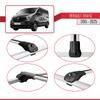 apline Compatible with Renault Trafic 3 (X82) 2015-2025 ACE-1 Car Roof Rack Cross Bar Grey Aluminium 3 Bars view 4