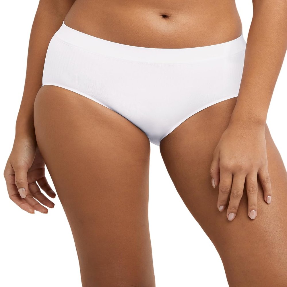 Bali Women's Comfort Revolution Modern Seamless Brief Underwear, 4-Way Stretch Panties