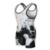 Matman USA The Splatter Men's & Boy's Wrestling - Weightlifting - Exercise Singlet - Made in the U.S.A. (Black, XX-Large) view 1