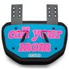 Battle Sports Novelty Football Back Plate  Hard Shell Lower Back Protector with Contoured Foam for High-Impact Protection - Youth, Call Your Mom, Blue Chrome view 1