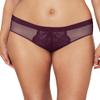 Bali Women's One Smooth U Perfectly Pretty Hi Cut Underwear, Mesh Panties with Lace Inset view 1