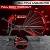 BODYRHYTHM Multifunctional Adjustable Weighted Bench with Leg Extension and Preacher Pad, Ab/Back Hyper Roman Chair, Adjustable Ab Sit up Bench, Flat Incline Decline Bench, Hyperextension Bench, Back view 2