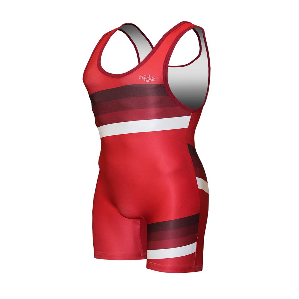 Matman USA The Retro Men's Wrestling Singlet (Red, Large)