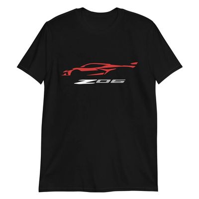 2023 'Vette Z06 C8 Torch Red Vette Silhouette Custom T-Shirt