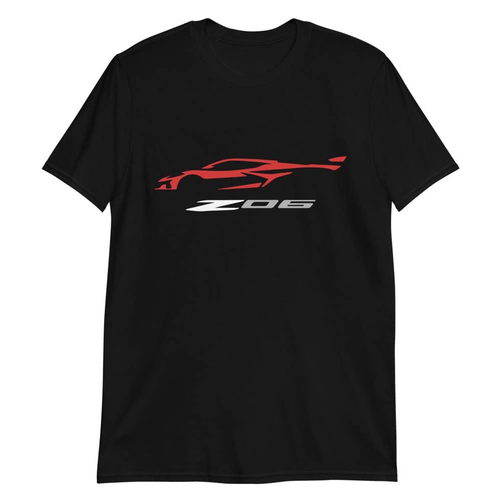 2023 'Vette Z06 C8 Torch Red Vette Silhouette Custom T-Shirt