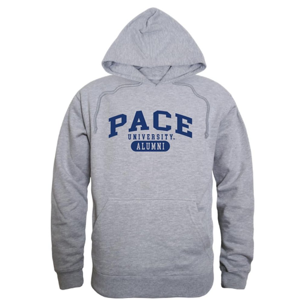 W Republic Pace University Setters Alumni Fleece Hoodie Sweatshirts - Heather Grey, Medium