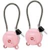 Forge TSA Approved Luggage Locks Ultra-Secure Dimple Key Cable Locks for Travel with Zinc Alloy Body- 2 Pink Locks view 1