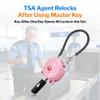 Forge TSA Approved Luggage Locks Ultra-Secure Dimple Key Cable Locks for Travel with Zinc Alloy Body- 2 Pink Locks view 3