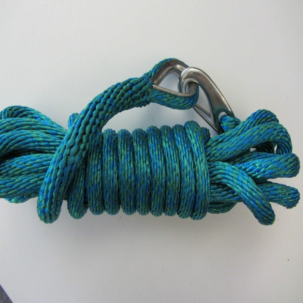 Utility/Dock/Mooring LINE Rope - Teal- 20 Foot Length