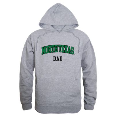 W Republic University of North Texas Mean Green Dad Fleece Hoodie Sweatshirts - Heather Grey, X-Large