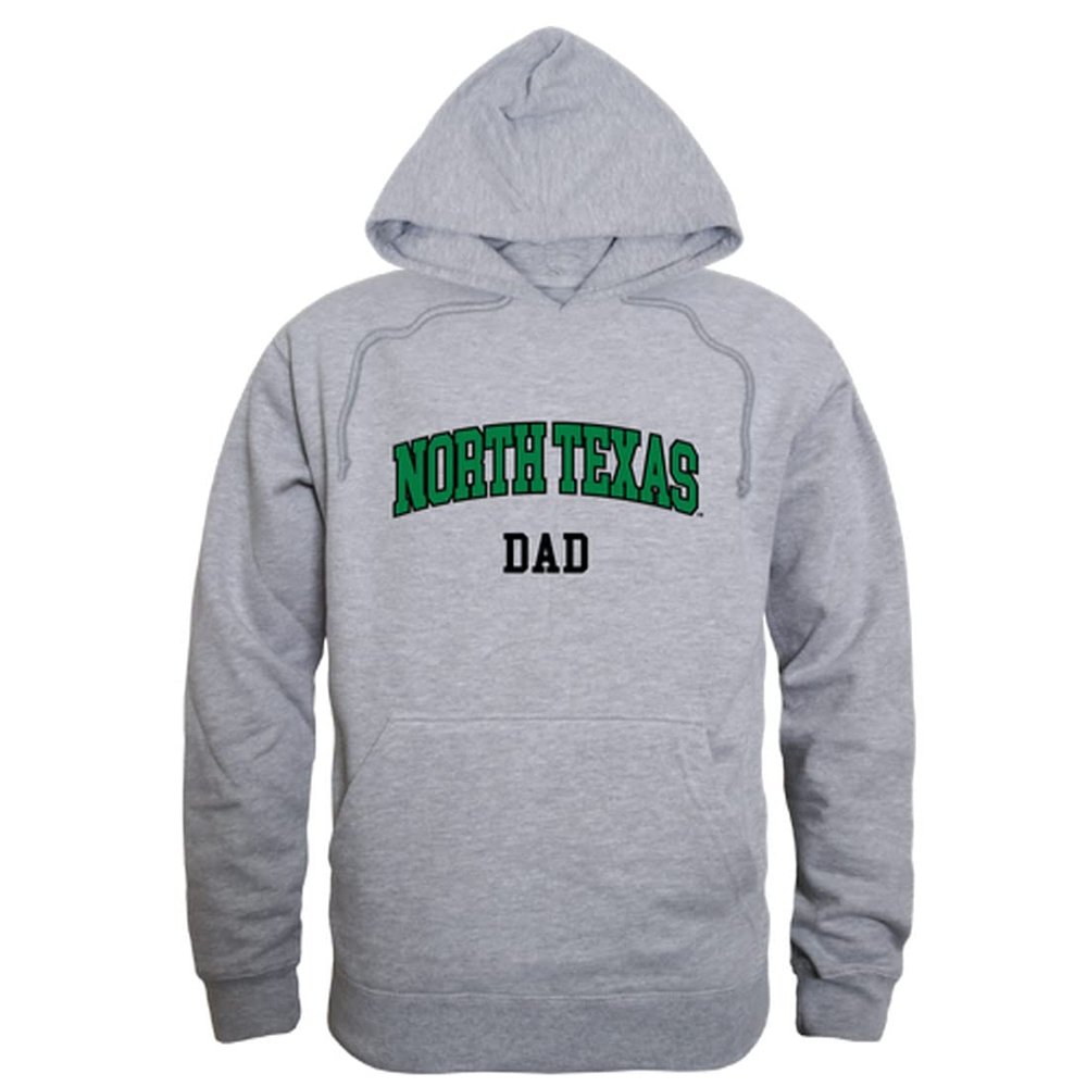 W Republic University of North Texas Mean Green Dad Fleece Hoodie Sweatshirts - Heather Grey, X-Large