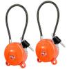Forge TSA Approved Luggage Locks Ultra-Secure Dimple Key Cable Locks for Travel with Zinc Alloy Body- 2 Orange Locks view 1