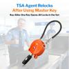 Forge TSA Approved Luggage Locks Ultra-Secure Dimple Key Cable Locks for Travel with Zinc Alloy Body- 2 Orange Locks view 3