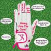 Giggle Golf Women's Golf Gloves (Large, Worn On Right Hand, Breast Cancer Awareness) view 3