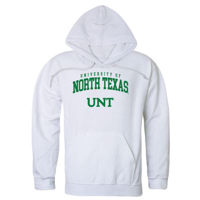 W Republic UNT University of North Texas Mean Green Seal Hoodie Sweatshirts - White, Small