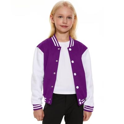 jeecoin Kids Baseball Jackets Girls Boys Varsity Jackets Casual Lightweight Sports Bomber Jacket School Jackets