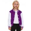 jeecoin Kids Baseball Jackets Girls Boys Varsity Jackets Casual Lightweight Sports Bomber Jacket School Jackets view 1