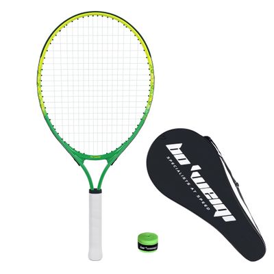 bo'weiqi 23" Kids Tennis Racket for Aged 8-10, Lightweight Youth Tennis Racket for Outdoor/Indoor Sports Including 1 Tennis Racket,1 Non-Slip Grip and 1 Shoulder Strap Bag Easy Carry(Green+Yellow)