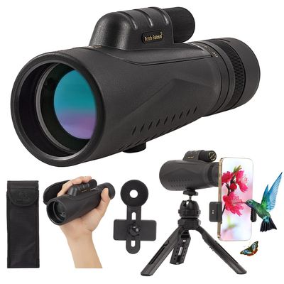 HD 10-30X50 FMC Spotting Scope (Long Range Spotting with Designed Tripod, Wrist Strap, Phone Adapter) Objective Lens and Eyepiece Cover