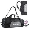 AUMTISC Lacrosse Bag Backpack, 2 Stick Holders and Separate Shoes Cleats Compartment, 75L Large Capacity to Holds All Lacrosse Equipment or Field Hockey Gear view 1
