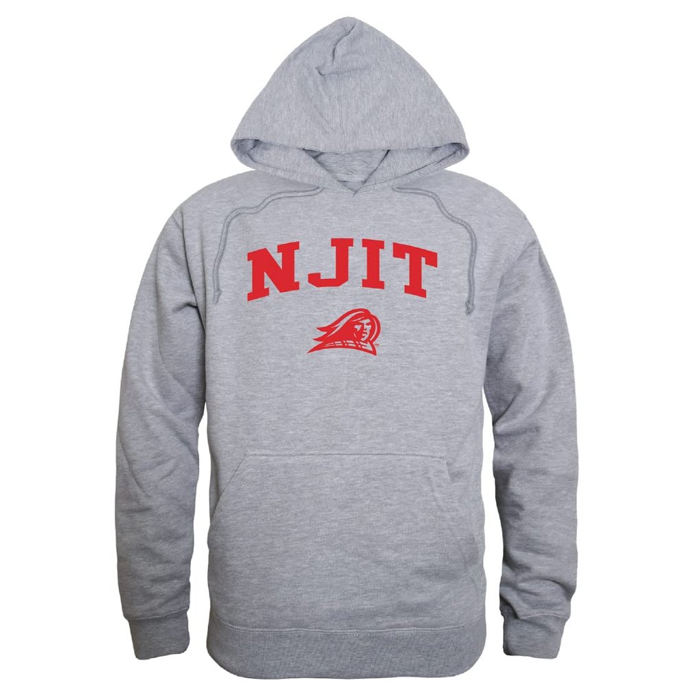 W Republic NJIT Highlanders Seal Hoodie Sweatshirts - Heather Grey, Medium