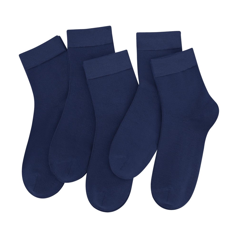 SERISIMPLE Colorful Quarter Ladies Crew Socks Breathable Solid Pastel Light Color Thin Bootie Unisex Sock 5 Pairs (s,Royal Blue)