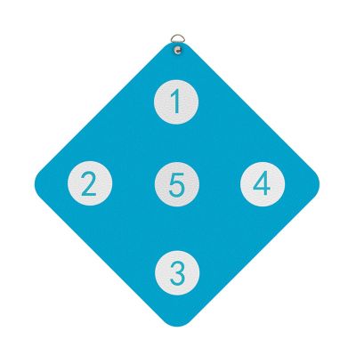 lamphle 13"x13" Fencing Target for Saber Foil and Epee with Five Bullseye, Fencing Training Equipment Self-Training, Home Fencing Equipment for Child and Adult Fencer Lake Blue