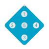 lamphle 13"x13" Fencing Target for Saber Foil and Epee with Five Bullseye, Fencing Training Equipment Self-Training, Home Fencing Equipment for Child and Adult Fencer Lake Blue view 1