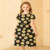 21KIDS Girls Floral Dress Kids Boho Short Sleeve Pleated Casual Dress with Pockets for Girls, Yellow Flower, 8 Years view 4