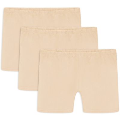 Auranso Girls Bike Shorts Cartwheel Breathable and Safety Biker Under Dress Dance Shorts Skin Color 10-12 Years