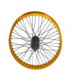 Bike 20 x 2.125 Alloy Rear Wheel 9T Driver 48 Spoke 14gSS/Black 14mm Axle Sealed Bearing Double Wall Gold. view 1