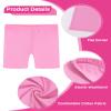 Auranso Girls Bike Shorts Cartwheel Breathable and Safety Biker Under Dress Dance Shorts Black Pink Grey 9-10 Years view 4