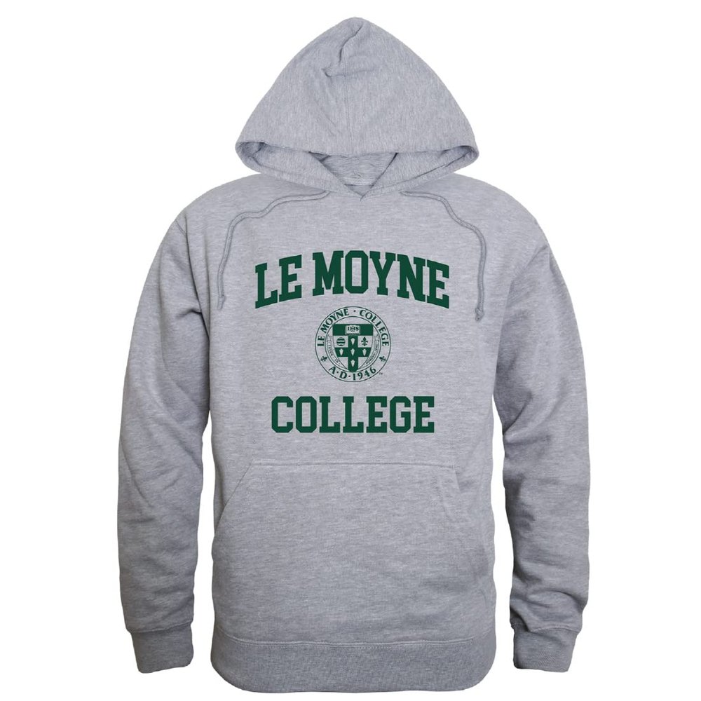 W Republic Le Moyne College Dolphins Seal Fleece Hoodie Sweatshirts - Heather Grey, Large