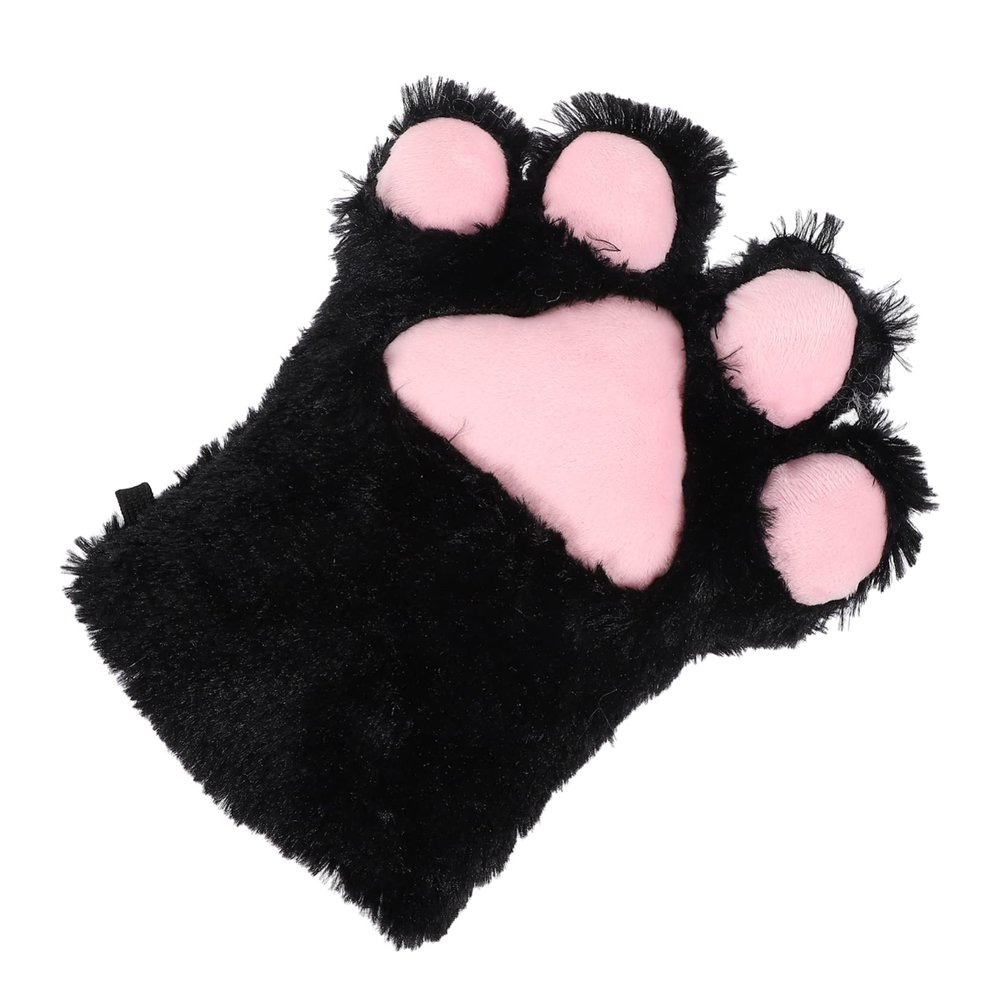 jojofuny Adorable Plush Gloves for Boys and Girls Warm Fingerless Mittens for Cosplay and Performance Cute Furry Accessories for Toddlers Birthday