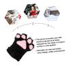 jojofuny Adorable Plush Gloves for Boys and Girls Warm Fingerless Mittens for Cosplay and Performance Cute Furry Accessories for Toddlers Birthday view 2