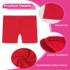 Auranso Girls Bike Shorts Cartwheel Breathable and Safety Biker Under Dress Dance Shorts Navy Red White 12-14 Years view 4