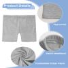 Auranso Girls Bike Shorts Cartwheel Breathable and Safety Biker Under Dress Dance Shorts Black White Grey 10-12 Years view 4