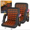HOPERAN Heated Stadium Seats for Bleachers with Back Support Wide Cushion, Extra Portable Bleacher Seat Foldable Stadium Chair, USB 3 Levels of Heat, Pockets for Outdoor Indoor Sports 21" Black 2pcs view 1